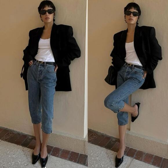 Still Here Denim - STILL HERE NY Capri Cropped Jeans Classic Blue Denim Size 26